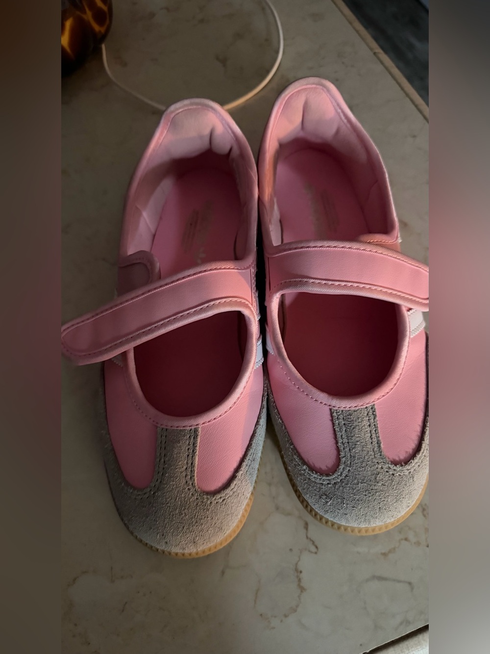 adidas Kids Pink Mary Jane Strap Sneakers